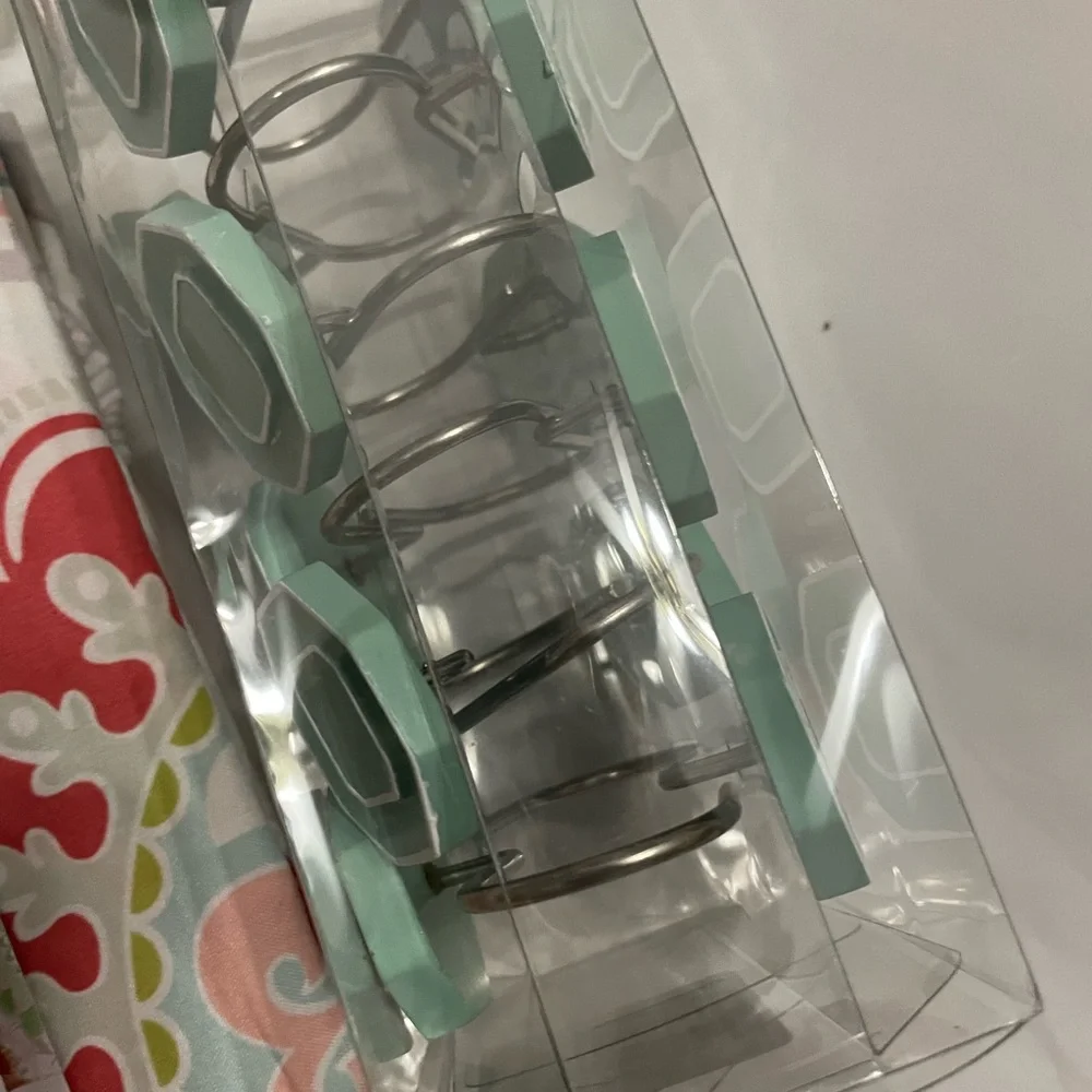 Groovy Medallion shower curtain hooks